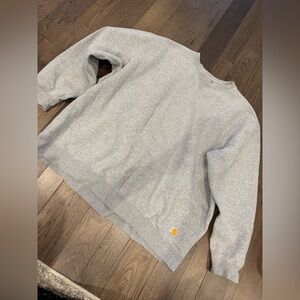 Carhartt Men's Light Gray Crewneck Sweater